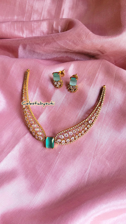 ✨ Emerald Aura Necklace Set
